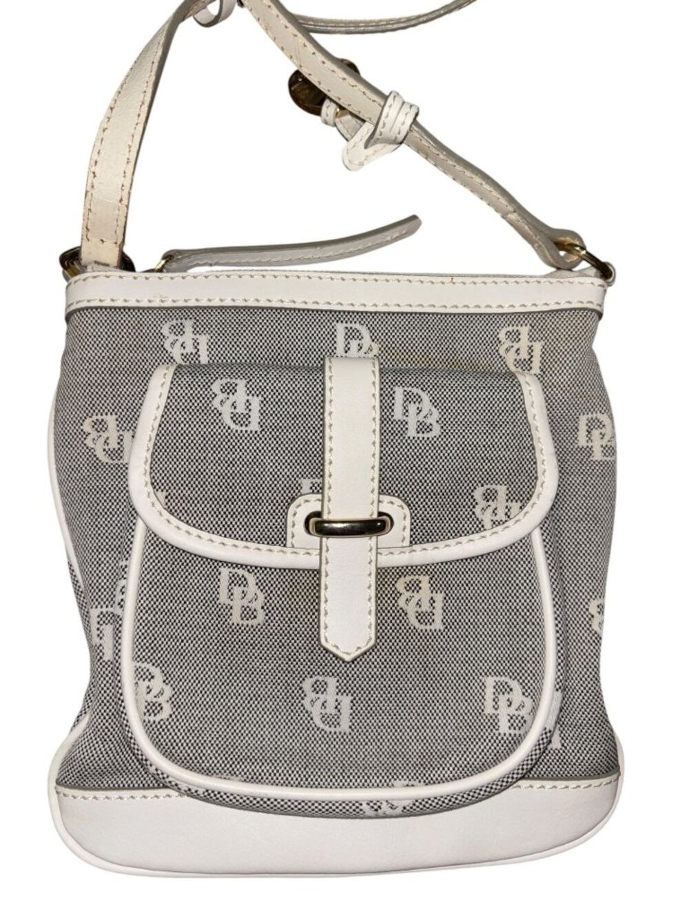 Dooney and Burke Small Purse Gray and White 8"x8" - Picture 4 of 10